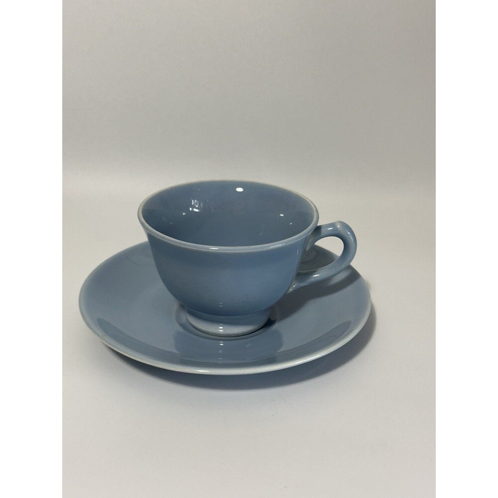 LuRay Pastels Blue Taylor Smith & Taylor Vintage 1946 Saucer, Unmarked Tea Cup